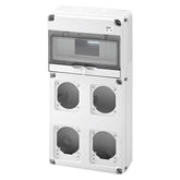 10-module panel for 4 outlets (without grounding strip 3940408B)